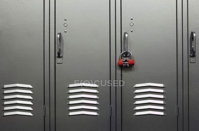 Lockers in locker room, full frame — Stock Photo