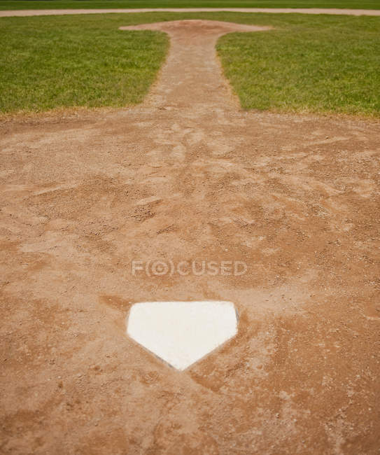 Бейсбольная табличка на спортивном стадионе, Солт-Лейк-Сити, Юта, США — стоковое фото