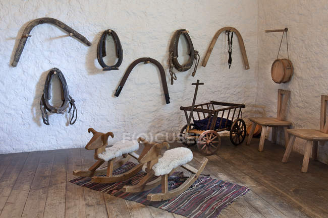 Wooden childish toys of Palmse Manor, Palmse, Estonia — Stock Photo