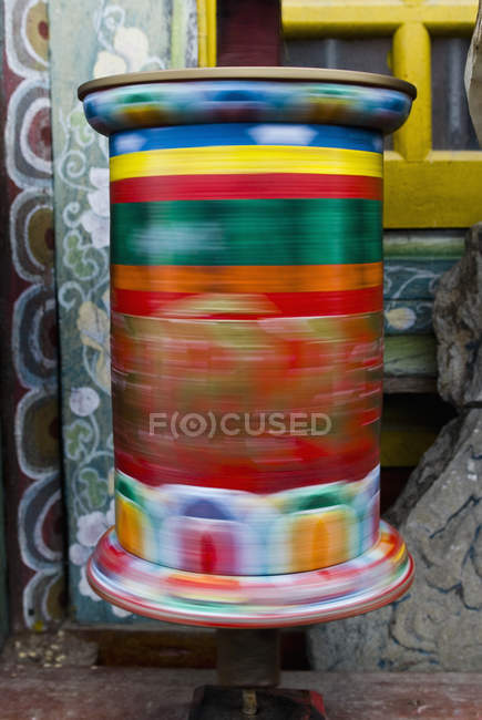 Rotierende Gebetsmühle in Pelling, Sikkim, Indien — Stockfoto