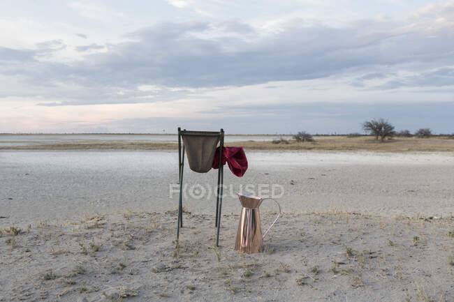 Басейн прання, Пустеля Калахарі, Макгадікгаді Солоні Пани, Ботсвана — стокове фото