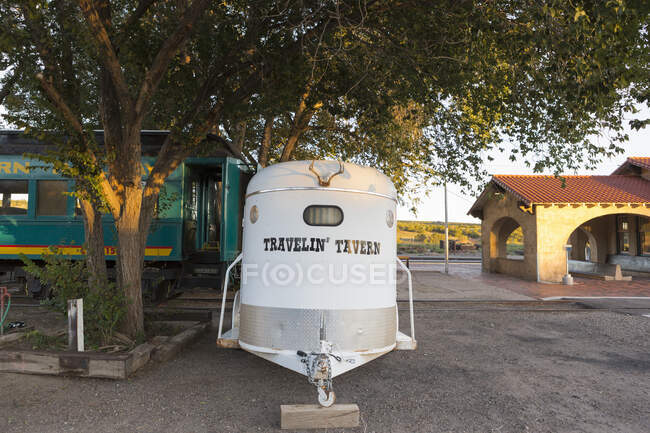 Horse trailer, Lamy, NM — Stock Photo