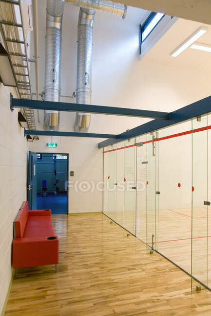 Area di attesa di un campo da squash — Foto stock
