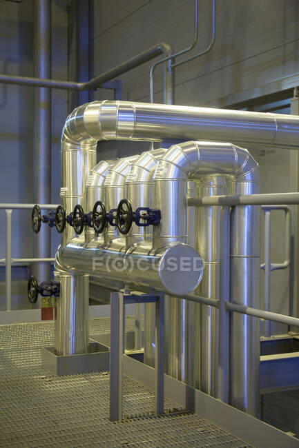 Industrial Pipes and Valves — Stock Photo