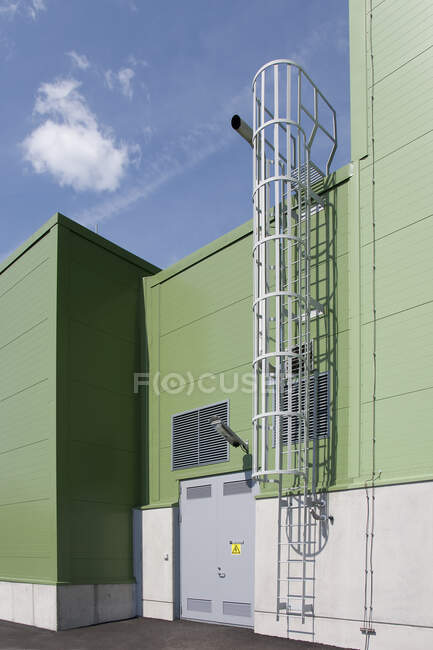 Ladder on Industrial Building — Stock Photo