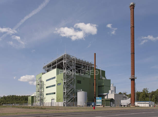 Impianto elettrico Esterno, vista a basso angolo — Foto stock