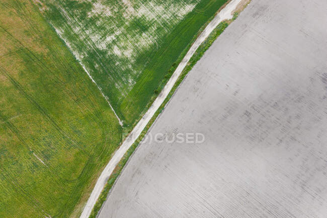 Vista aérea dos padrões de campo, Andaluzia, Espanha — Fotografia de Stock