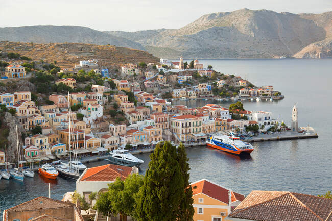Symi Stadt, Symi Insel, Dodekanes Inseln, Griechenland — Stockfoto