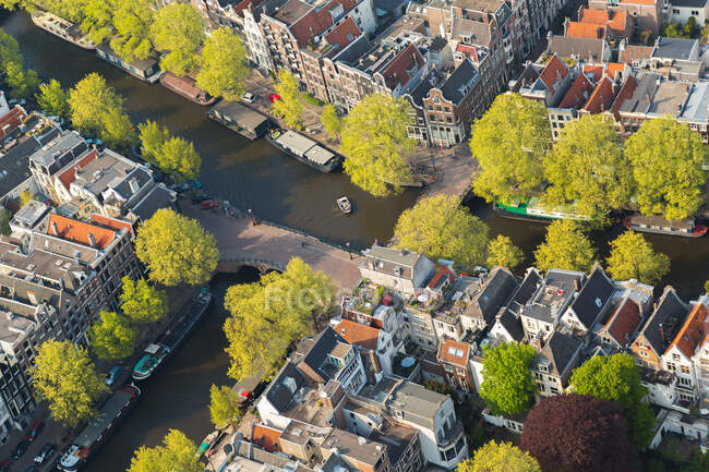 Aerial view of Amsterdam, Holland, Netherlands — Stock Photo