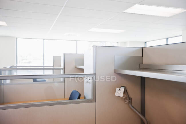 Office cubicles and chairs — Stock Photo