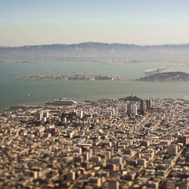 Vista aérea del centro de San Francisco. - foto de stock