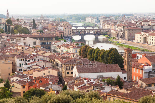 Vue de la ville depuis Piazza Michelangelo, Florence, Toscane, Italie. — Photo de stock