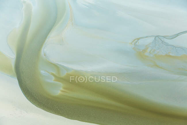 Sand and water patterns, estuary, Manche, Normandy, France — Stock Photo