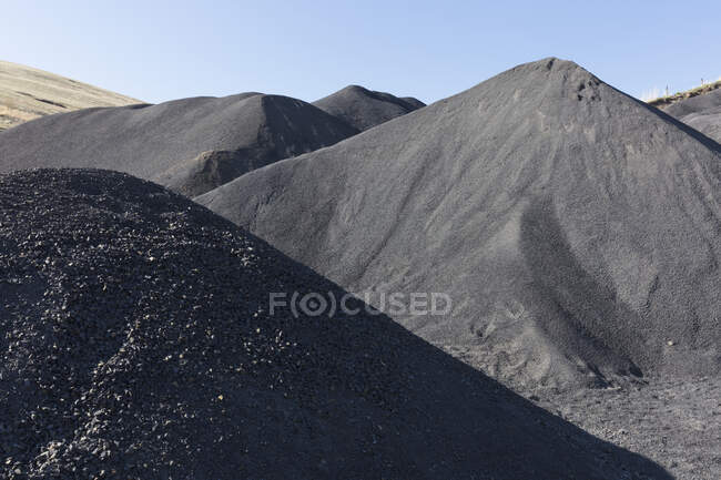 Gravel pile used for road construction and maintenance — Stock Photo