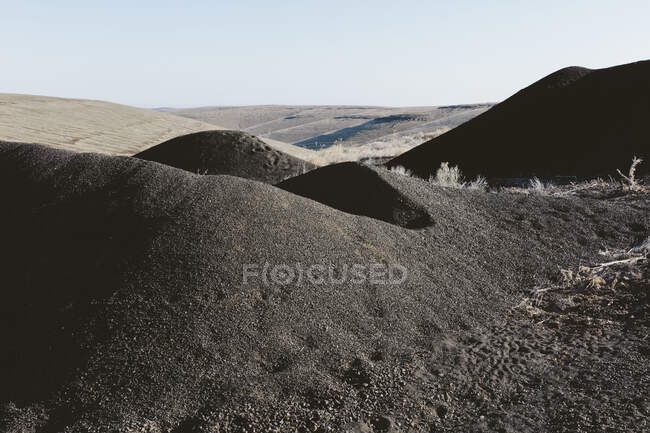 Gravel pile used for road construction and maintenance — Stock Photo