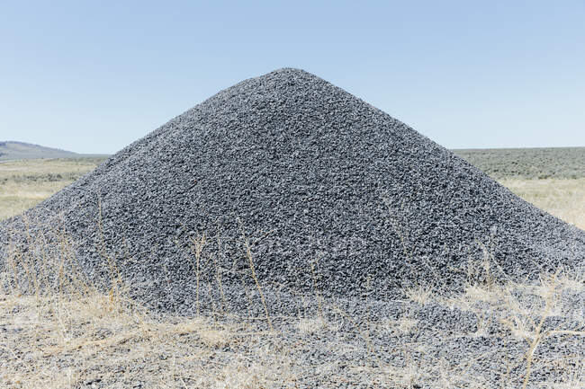 Gravel piles used for construction and road maintenance — Stock Photo