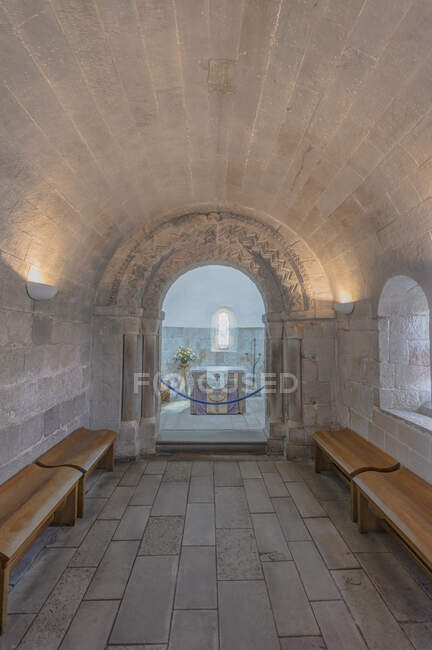 Vault in St Margaret's Chapel Edinburgh. — Stock Photo