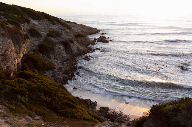 Overhead view of Walker Bay Resrve at sunset, South Africa — Stock Photo