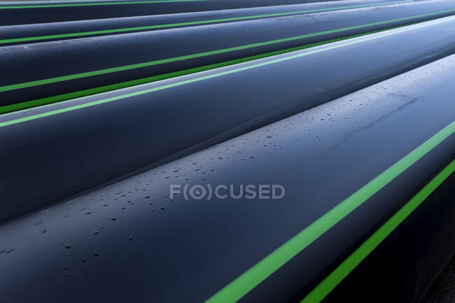 Close up of water pipes with water droplets. — Stock Photo