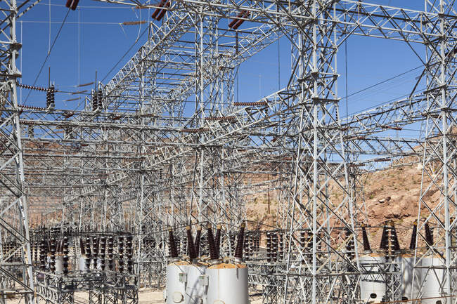 Электростанция на дамбе Гувера — стоковое фото