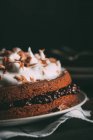 Délicieux gâteau au chocolat — Photo de stock