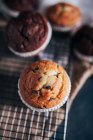 Homemade chocolate muffins — Stock Photo