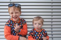 Two little boys brothers — Stock Photo