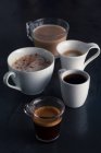 Différents types de café — Photo de stock