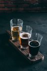 Serie di occhiali di birra — Foto stock