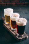 Набор бокалов пива — стоковое фото