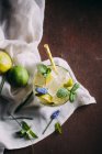Glass with mojito cocktail — Stock Photo