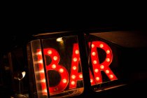 Red bar signboard — Stock Photo