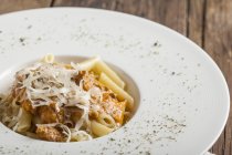 Köstliche Makkaroni Bolognese — Stockfoto