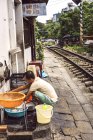 Обычная жизнь в Ханое — стоковое фото