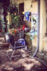 Bureau de coiffure de rue à Hanoi — Photo de stock