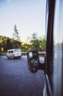 Van on road in Sapa — Stock Photo