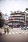 Vue sur la rue du trafic de Hanoi — Photo de stock