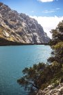 Huandoy mountain and Paron lake, Peru — Stock Photo