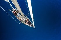 From above shot of sailboat — Stock Photo