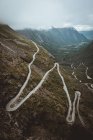 Curvy road in mountains, — Stock Photo