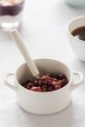 Ceramic bowl with berries — Stock Photo