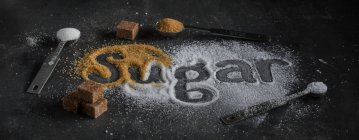 Drei Arten von Zucker — Stockfoto