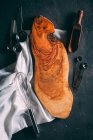 Planche à découper et couverts pour boulangerie — Photo de stock