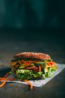 Sanduíche vegetariano com alface — Fotografia de Stock