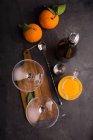 Cocktail Mimosa con champagne e succo d'arancia — Foto stock