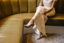Legs of elegant woman — Stock Photo