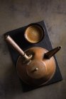 Кава і ретро кав'ярня — стокове фото