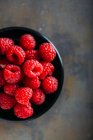 Top view fresh Raspberries — Stock Photo