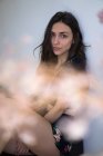 Girl posing in blur — Stock Photo