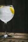 Джинсовий тонізуючий коктейль з лимоном — стокове фото